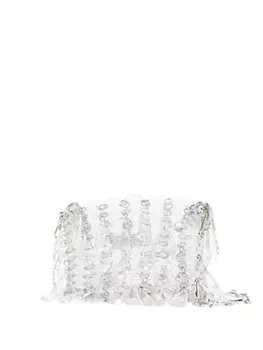 Rabanne прозрачная сумка на плечо Nano 1969, нейтральный цвет