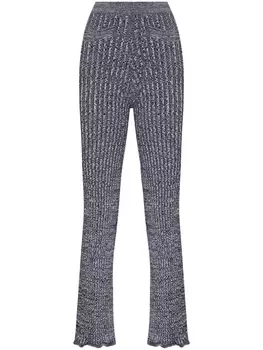 Rabanne расклешенные трикотажные брюки, черный