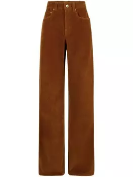 Rabanne широкие вельветовые брюки, коричневый