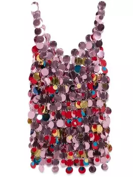 Rabanne Sparkle Discs топ, розовый