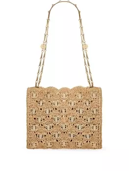 Rabanne сумка на плечо Iconic 1969 из рафии, нейтральный цвет