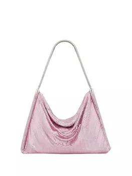 Rabanne сумка на плечо с эффектом металлик, розовый