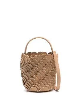 Rabanne сумка-ведро Paco среднего размера, коричневый