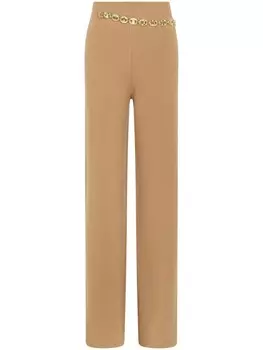 Rabanne трикотажные брюки с поясом, нейтральный цвет