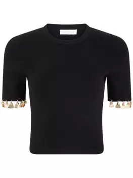 Rabanne укороченная футболка, черный