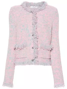 Rabanne жакет с бахромой, розовый