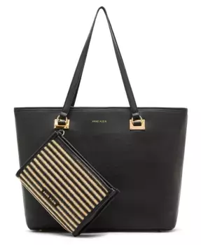 Рабочая большая сумка-тоут с мешочком Anne Klein, черный