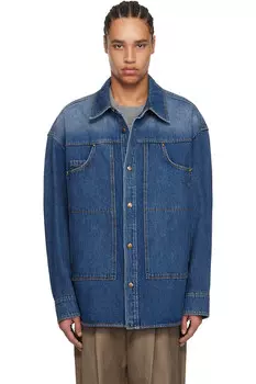 Рабочая джинсовая рубашка Wooyoungmi, синий