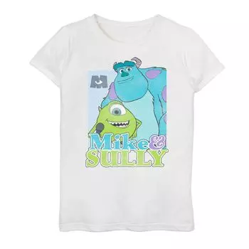 Рабочая футболка с рисунком Майка и Салли для девочек 7–16 лет Disney/Pixar's Monsters, Inc. Licensed Character