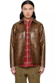 Рабочая куртка из искусственной кожи Andersson Bell, коричневый