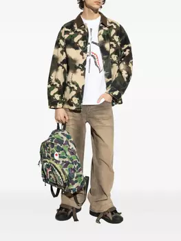 Рабочая куртка с камуфляжным принтом BATHING APE A Bathing Ape, зеленый