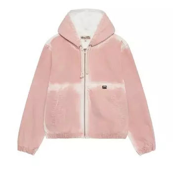 Рабочая куртка с капюшоном Stussy Spray Dye, цвет Выцветший розовый