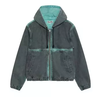 Рабочая куртка с капюшоном Stussy Spray Dye, цвет Черный