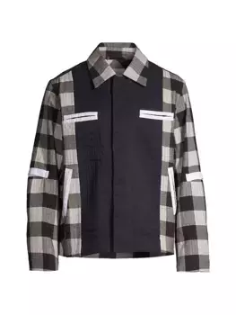 Рабочая куртка в клетку Craig Green, цвет chalk