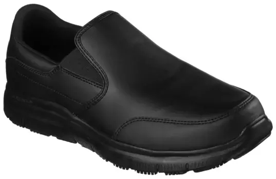 Рабочая обувь Skechers "FLEX ADVANTAGE SR", тапочки для предприятий общественного питания, медсестер, больниц с эластичной вставкой, черный