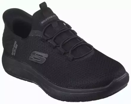 Рабочая обувь Skechers "SUMMITS SR-COLSIN", тапочки для предприятий общественного питания, медсестер, больниц с подушками, черный