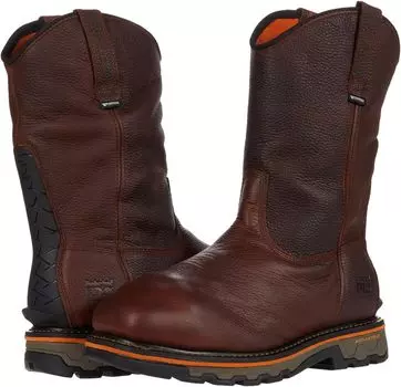 Рабочая обувь водонепроницаемая с композитным носком True Grit Pull-On Composite Safety Toe Waterproof Internal Met Guard Timberland PRO, цвет Brown Autumn Backtrack