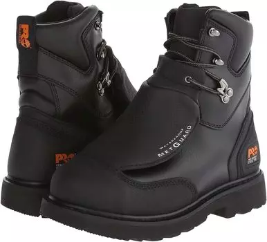 Рабочая обувь водонепроницаемая со стальным носком Met Guard 8" Waterproof Steel Toe Timberland PRO, цвет Black Ever-Guard Leather