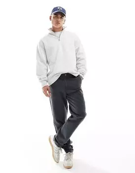 Рабочая одежда свободного кроя холщовые брюки-чинос серого цвета Lee