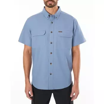 Рабочая рубашка Big & Tall Smith's Workwear стрейч с широкими штанинами, цвет Smokey Chambray