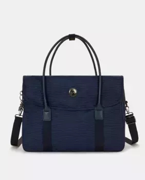 Рабочая сумка с отделением для ноутбука (и съемной ручкой) Kipling, тёмно-синий