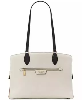 Рабочая сумка-тоут Hudson из шагреневой кожи Kate Spade New York, бежевый