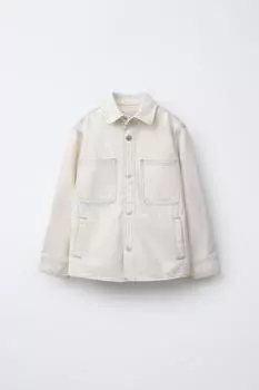 Рабочая верхняя рубашка из экрю ZARA, экрю