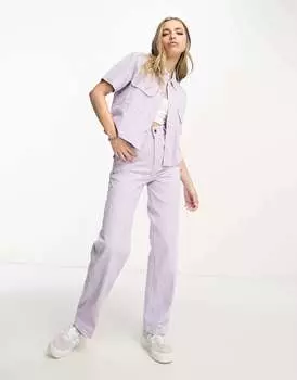 Рабочие брюки плотника Dickies фиолетового цвета в полоску гикори