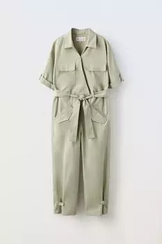 Рабочий комбинезон ZARA, светло-зеленый