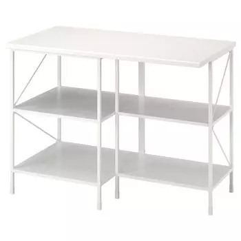Рабочий стол, белый, 123х63,5х91 см, ENHET IKEA