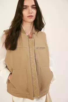Рабочий жилет из саржи H&M, бежевый