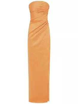 Rachel Gilbert платье миди без бретелек Mira, оранжевый