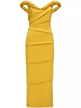 Rachel Gilbert платье миди с открытыми плечами Asha, желтый