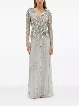 Rachel Gilbert платье Rosa с кристаллами, серебристый