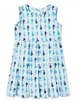 Rachel Riley плиссированное платье с принтом, синий