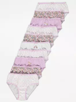 Радужные трусики с единорогом (7 шт.) George.