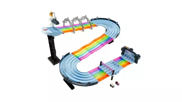 Радужный гоночный трек Hot Wheels Mario Kart, включая 2 игрушечные машинки