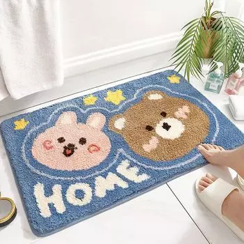 Радужный коврик для ванны, декоративный напольный коврик, нескользящий и сильно впитывающий воду для ванной комнаты и спальни (стиль: стиль 3;) JeiibrZui