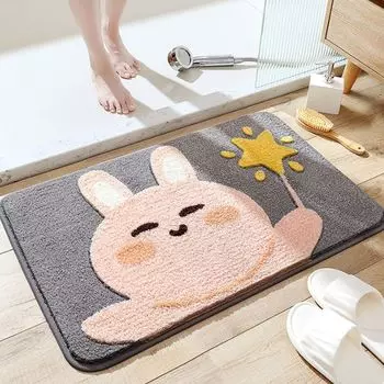 Радужный коврик для ванны, декоративный напольный коврик, нескользящий и сильно впитывающий воду для ванной комнаты и спальни (стиль: стиль 4;) JeiibrZui