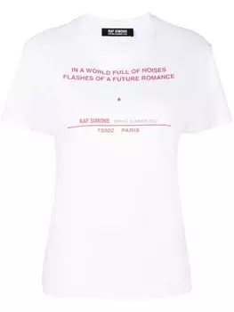 Raf Simons футболка с принтом Tour, белый