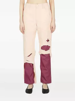 Raf Simons многослойные джинсы, розовый