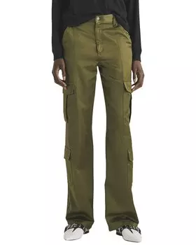 Rag & bone Cailyn японские атласные брюки-карго, зеленый