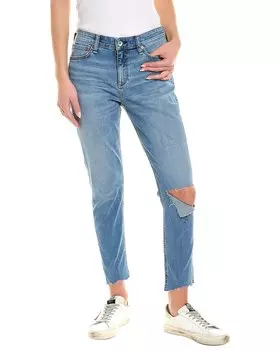 Rag & bone Cate джинсы средней посадки по щиколотку Peony Skinny Leg, синий