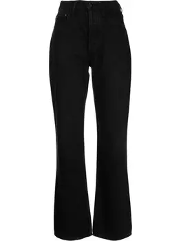 rag & bone джинсы bootcut с завышенной талией, черный