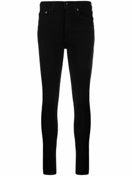 Rag & bone джинсы кроя слим с завышенной талией, черный