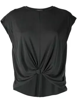 rag & bone футболка Jenna с узлом, черный