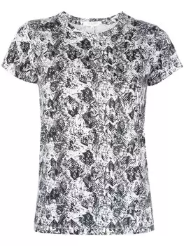 Rag & bone футболка со змеиным принтом, черный