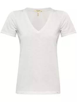 Rag & bone футболка The Slub с V-образным вырезом, нейтральный цвет