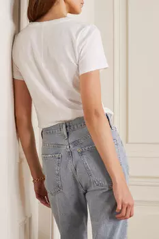 RAG & BONE Футболка Vee slub Pima из хлопкового джерси, белый