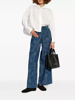 Rag & bone хлопковая рубашка с длинным рукавом, белый